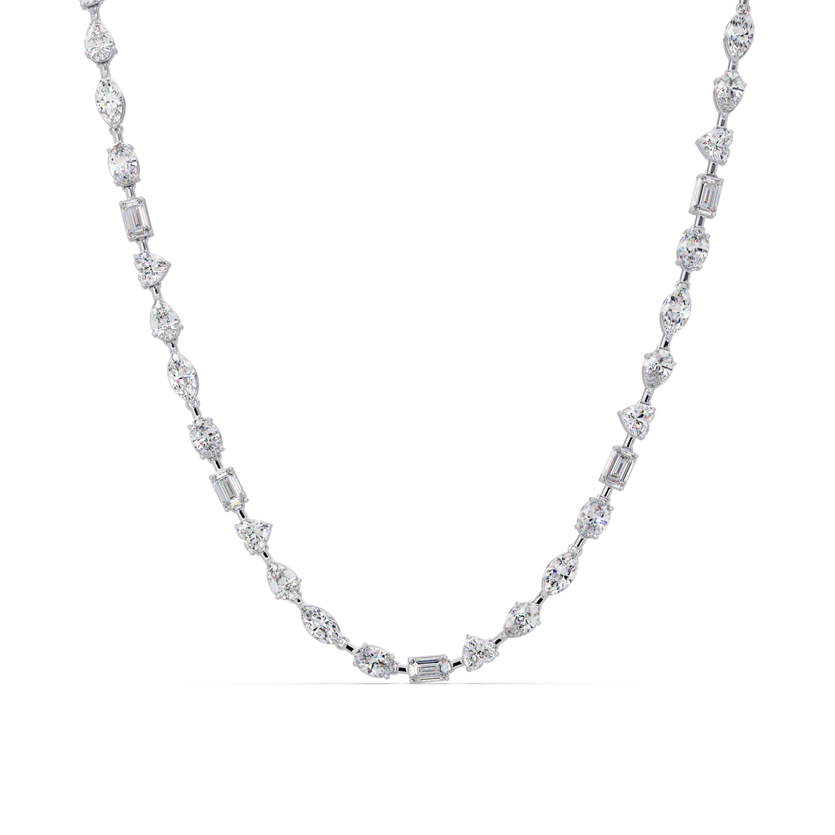 Multiple Shape Lab Grown Diamond Tennis Necklace - HIGHCARAT DIAMONDS