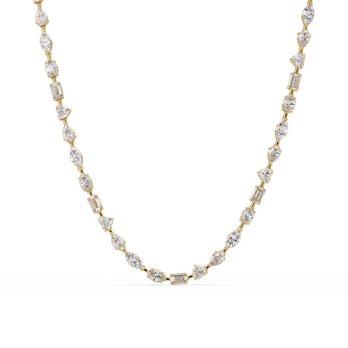 Multiple Shape Lab Grown Diamond Tennis Necklace - HIGHCARAT DIAMONDS