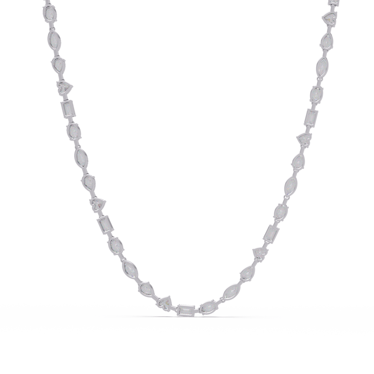 Multiple Shape Lab Grown Diamond Tennis Necklace - HIGHCARAT DIAMONDS