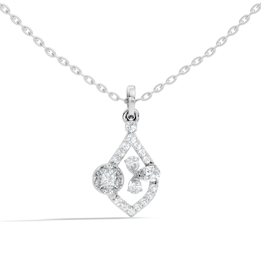 Elegant Women's Diamond Pendant 1.19 Carat Minimalist Handmade Necklace Pendant - HIGHCARAT DIAMONDS