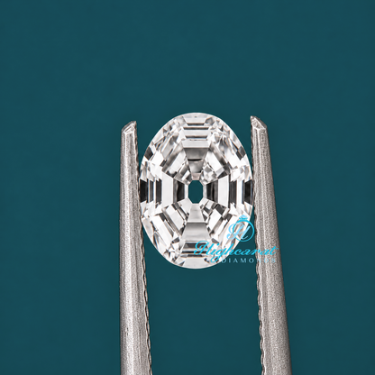Alphabet O Shape Antique Cut Lab Grown Diamond