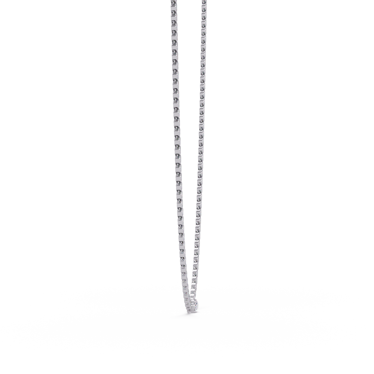 One Oval & Round Bezel Set Lab Grown Diamond Tennis Necklace - HIGHCARAT DIAMONDS