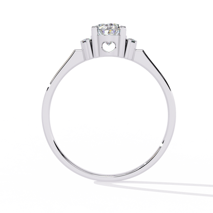 Oval Cut Diamond Cluster Halo Solitaire Ring - HIGHCARAT DIAMONDS