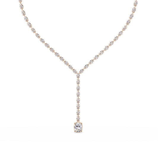 Oval Cut Drops Shape Lab Grown tennis Necklace - HIGHCARAT DIAMONDS