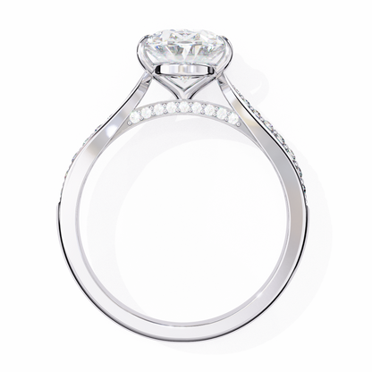 Oval Cut Lab Diamond Engagement Ring - HIGHCARAT DIAMONDS