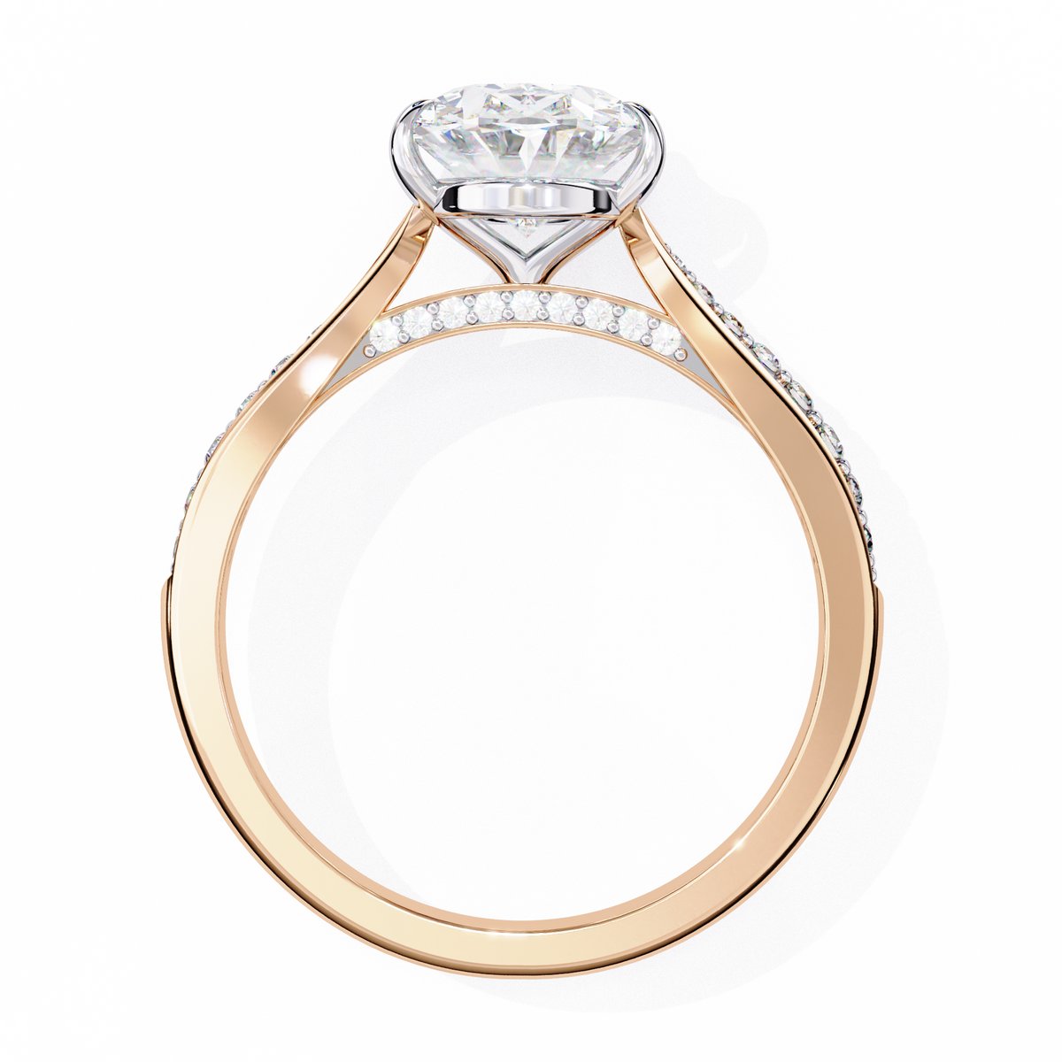 Oval Cut Lab Diamond Engagement Ring - HIGHCARAT DIAMONDS