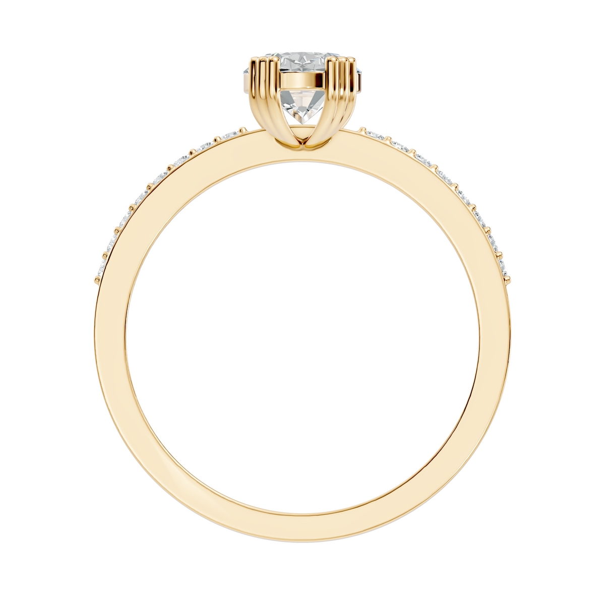 1.24Ct Oval and Round Cut High Quality  Diamond Unique Half Eternity Vintage Dainty Ring For Women's - HIGHCARAT DIAMONDS