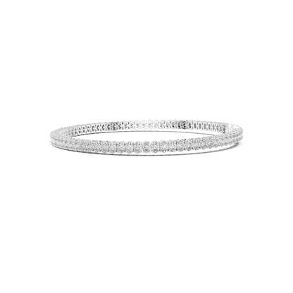 Prong Set 3.95Ct Oval Cut White Colorless Lab Grown Diamond Unique Hand Crafted Dainty Tennis Wedding Wear Bracelet - HIGHCARAT DIAMONDS
