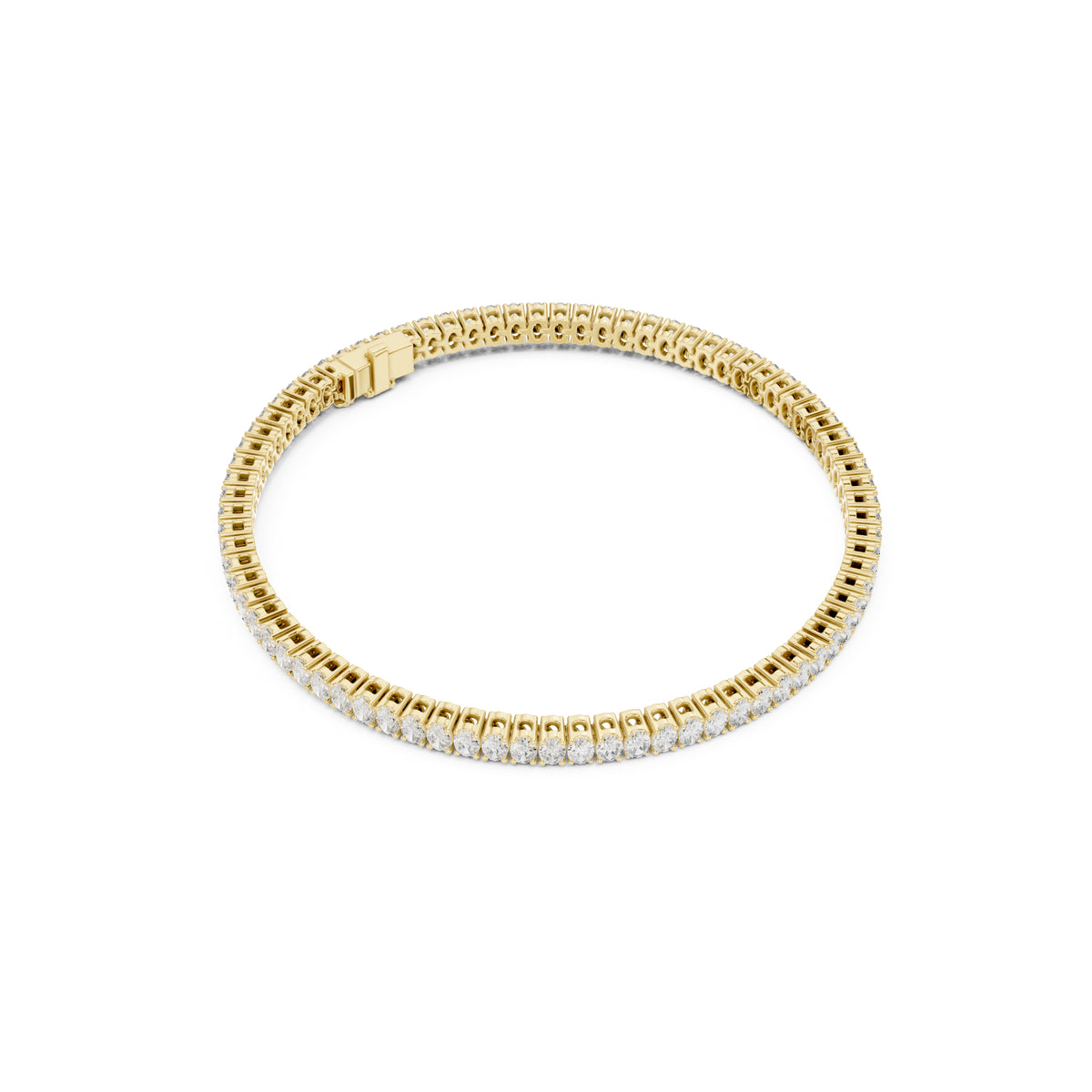 Prong Set 3.95Ct Oval Cut White Colorless Lab Grown Diamond Unique Hand Crafted Dainty Tennis Wedding Wear Bracelet - HIGHCARAT DIAMONDS