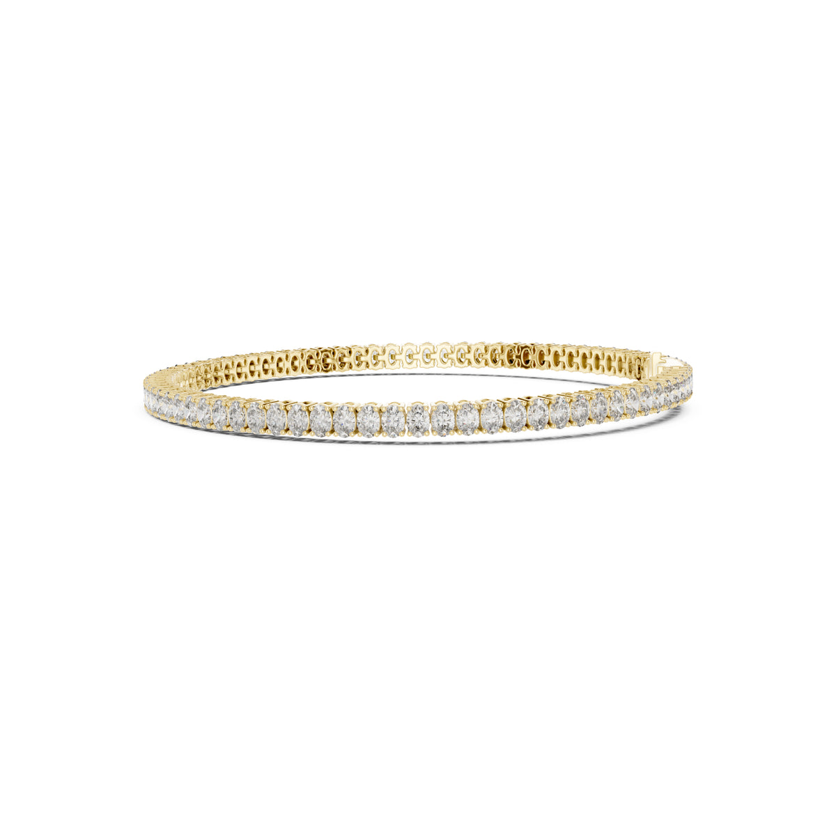 Prong Set 3.95Ct Oval Cut White Colorless Lab Grown Diamond Unique Hand Crafted Dainty Tennis Wedding Wear Bracelet - HIGHCARAT DIAMONDS