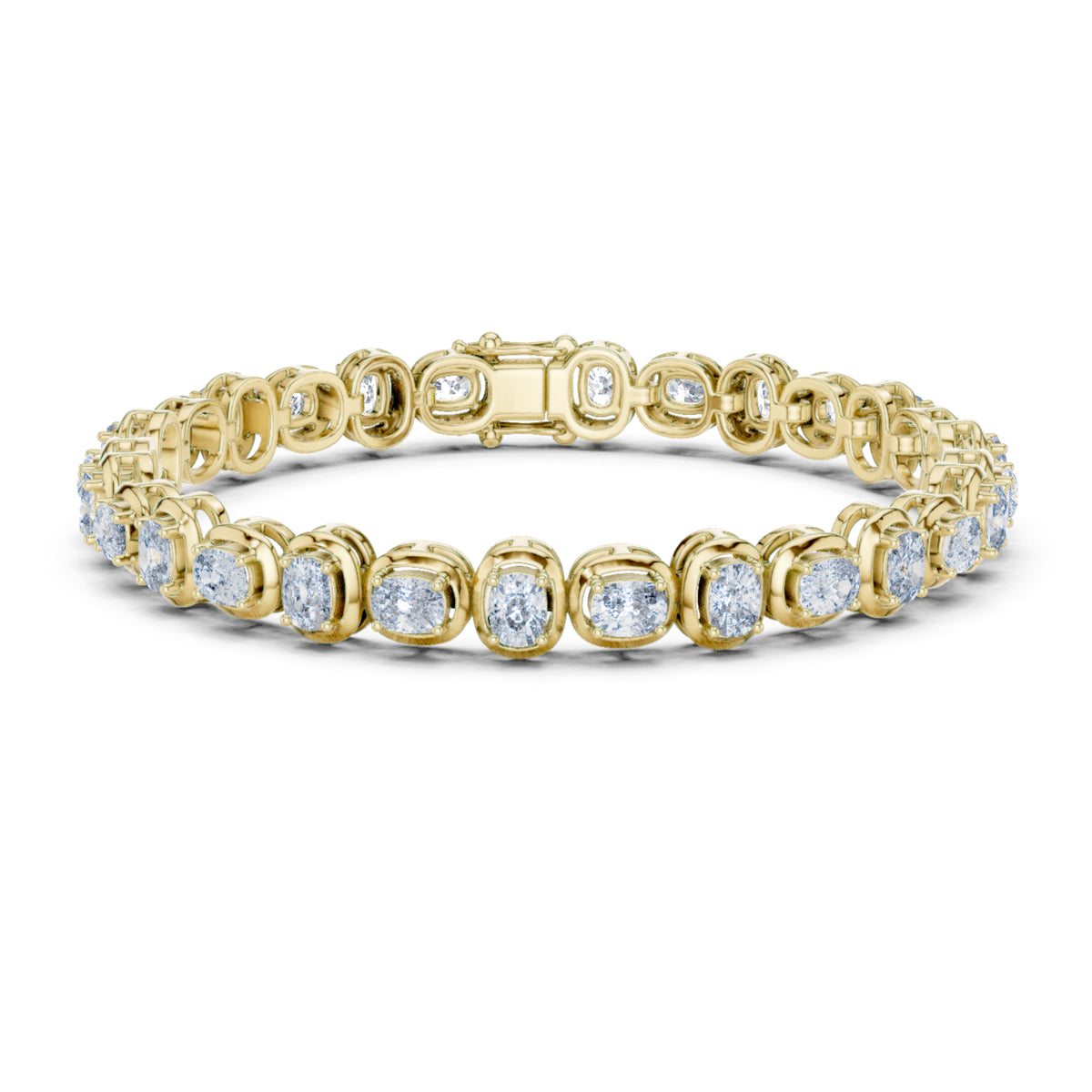 Round Cut Top Grade Labgrown Diamond Elegant Prong Set Classic Wedding Tennis Bracelet For Women's - HIGHCARAT DIAMONDS