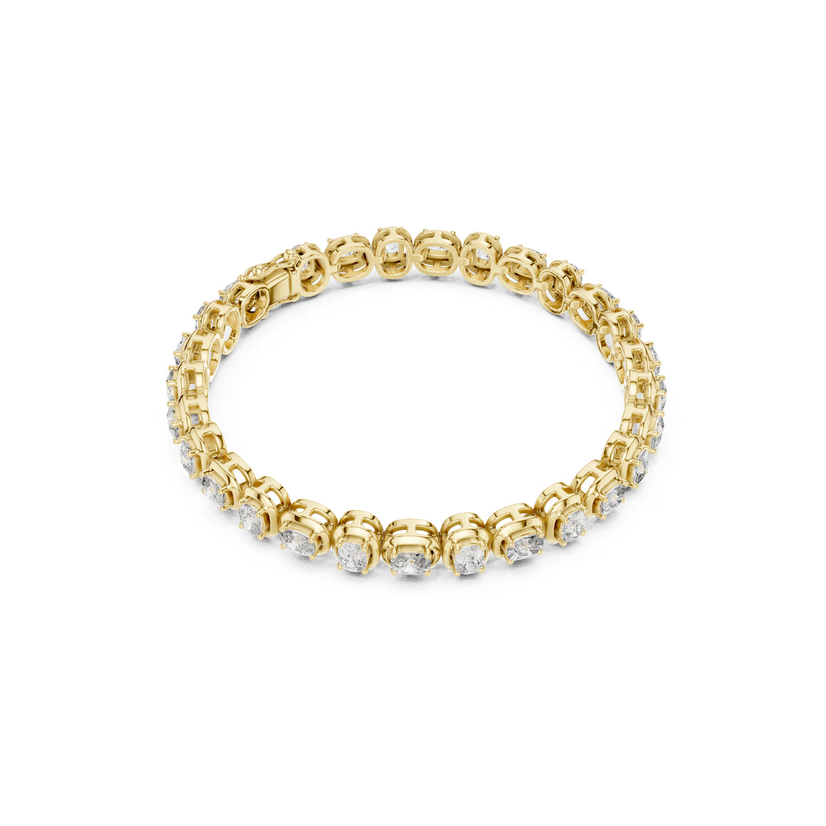 Round Cut Top Grade Labgrown Diamond Elegant Prong Set Classic Wedding Tennis Bracelet For Women's - HIGHCARAT DIAMONDS