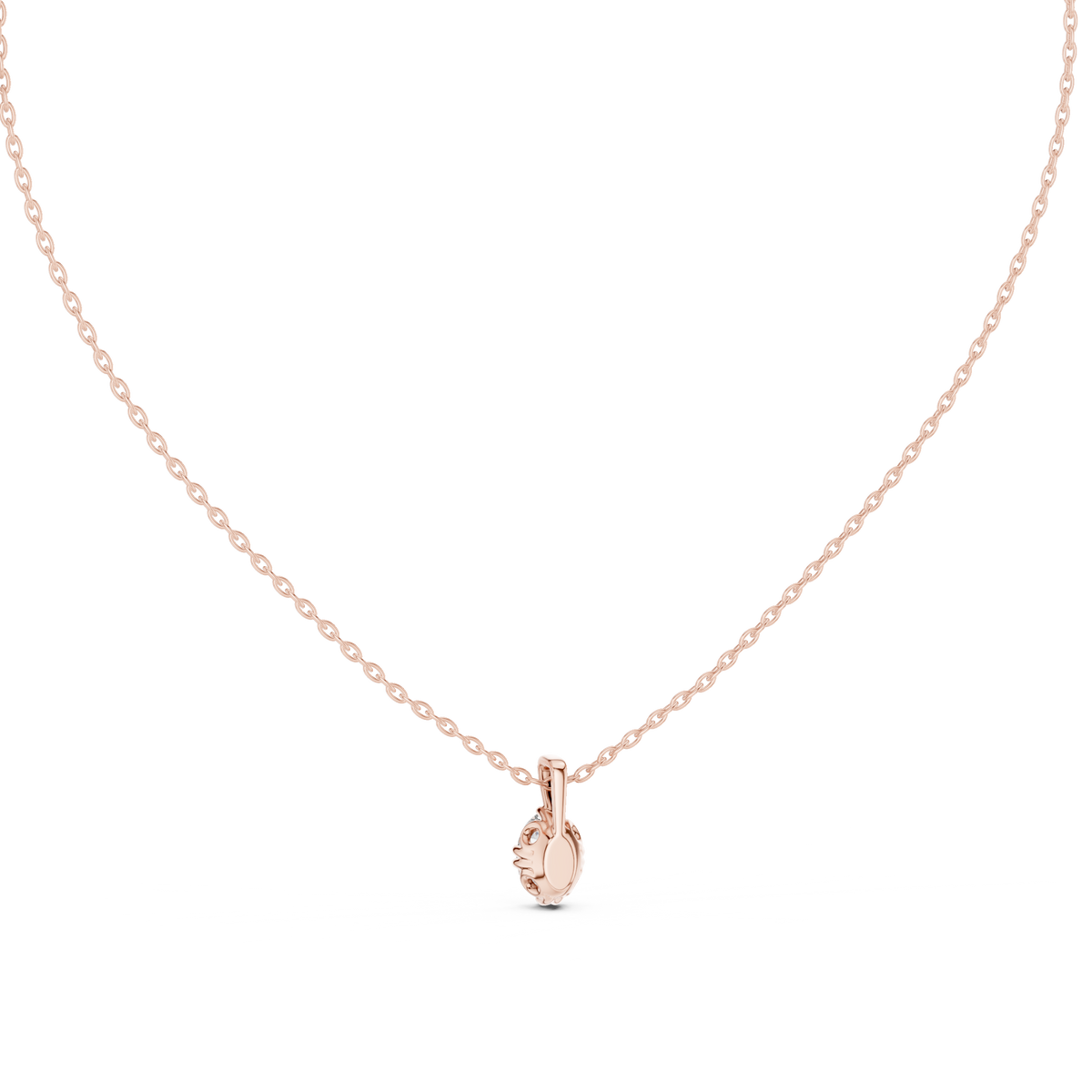 0.75 CT Oval Cut Labgrown Diamond Soliatire Pendant For Her In 14K Solid White Gold - HIGHCARAT DIAMONDS