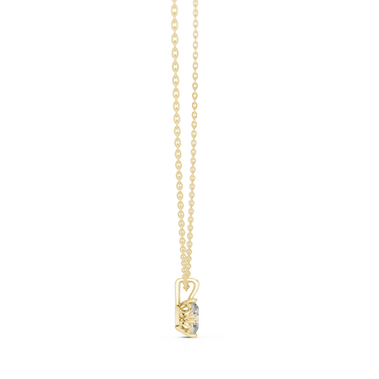 0.75 CT Oval Cut Labgrown Diamond Soliatire Pendant For Her In 14K Solid White Gold - HIGHCARAT DIAMONDS