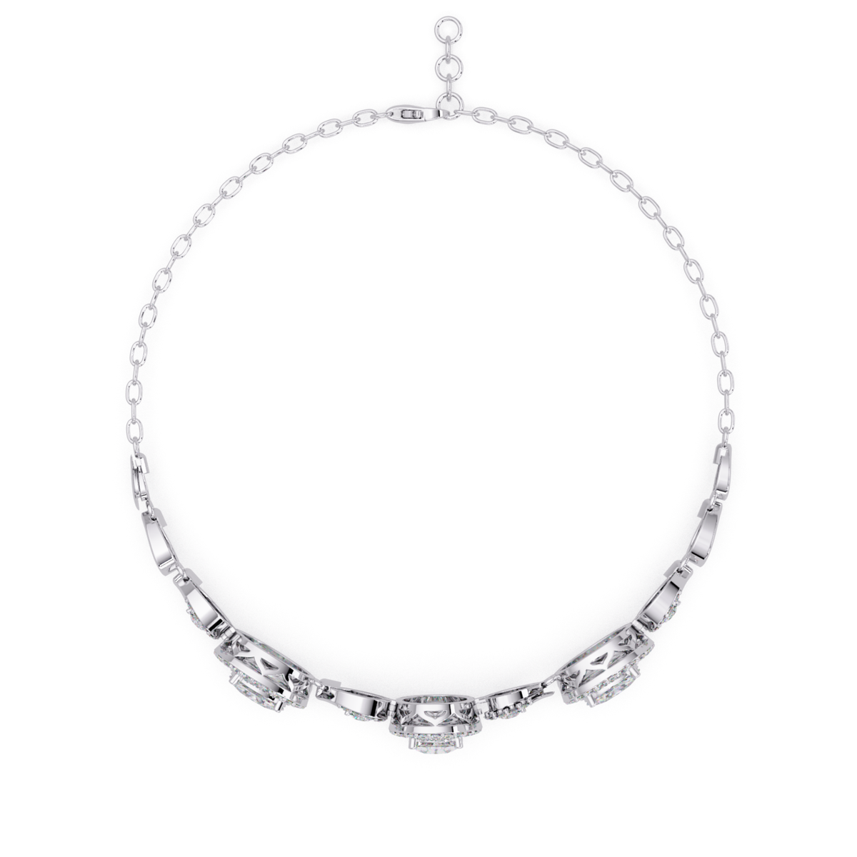 Oval Halo Lab Grown Diamond Designer Bracelet - HIGHCARAT DIAMONDS