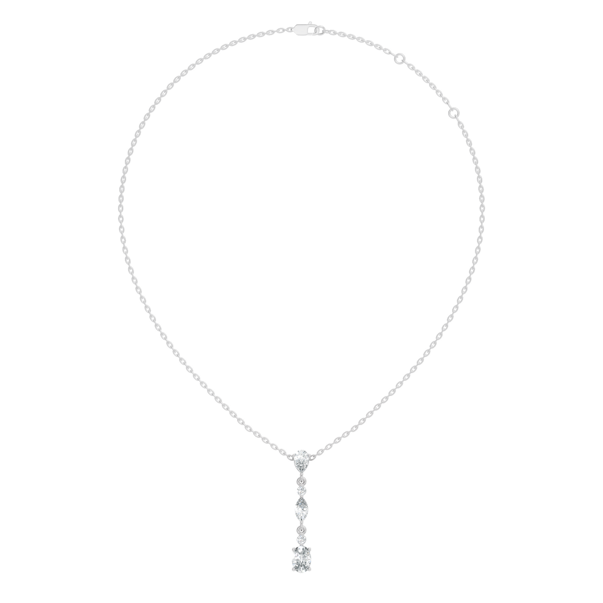 14k Solid Gold Pendant Necklace with Lab-Grown Diamond Statement Piece For Her - HIGHCARAT DIAMONDS