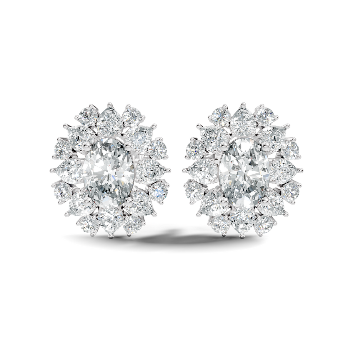 3.50 Ct Round, Pear, Oval Lab Grown Diamond Ethically Occasionally Wear Diamond Earrings - HIGHCARAT DIAMONDS