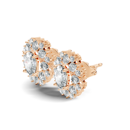 3.50 Ct Round, Pear, Oval Lab Grown Diamond Ethically Occasionally Wear Diamond Earrings - HIGHCARAT DIAMONDS