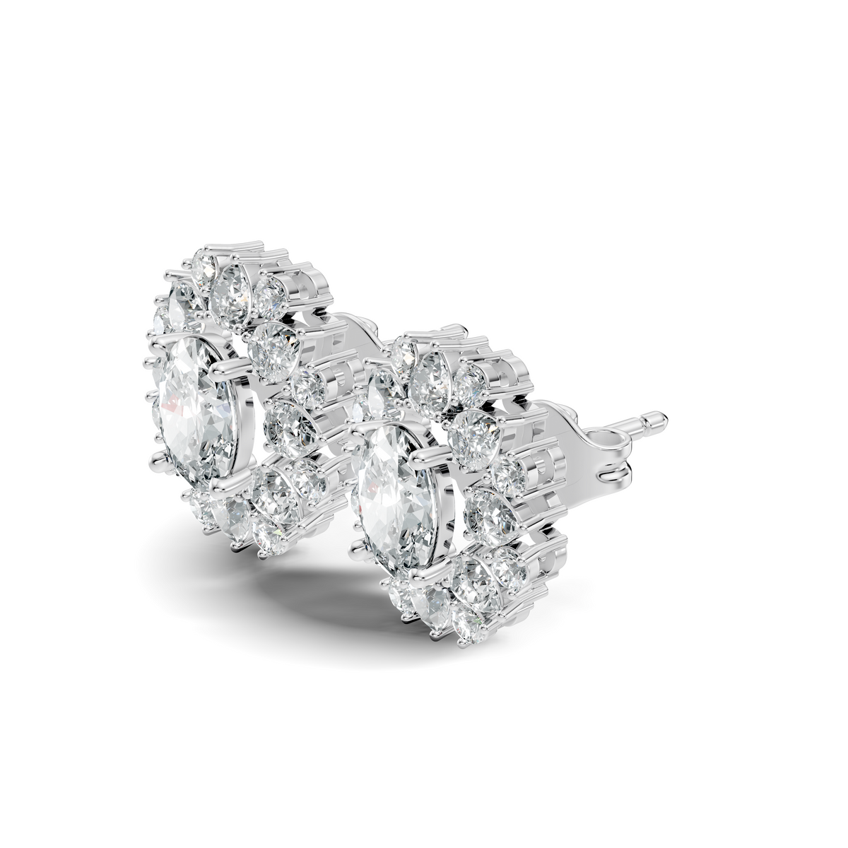 3.50 Ct Round, Pear, Oval Lab Grown Diamond Ethically Occasionally Wear Diamond Earrings - HIGHCARAT DIAMONDS