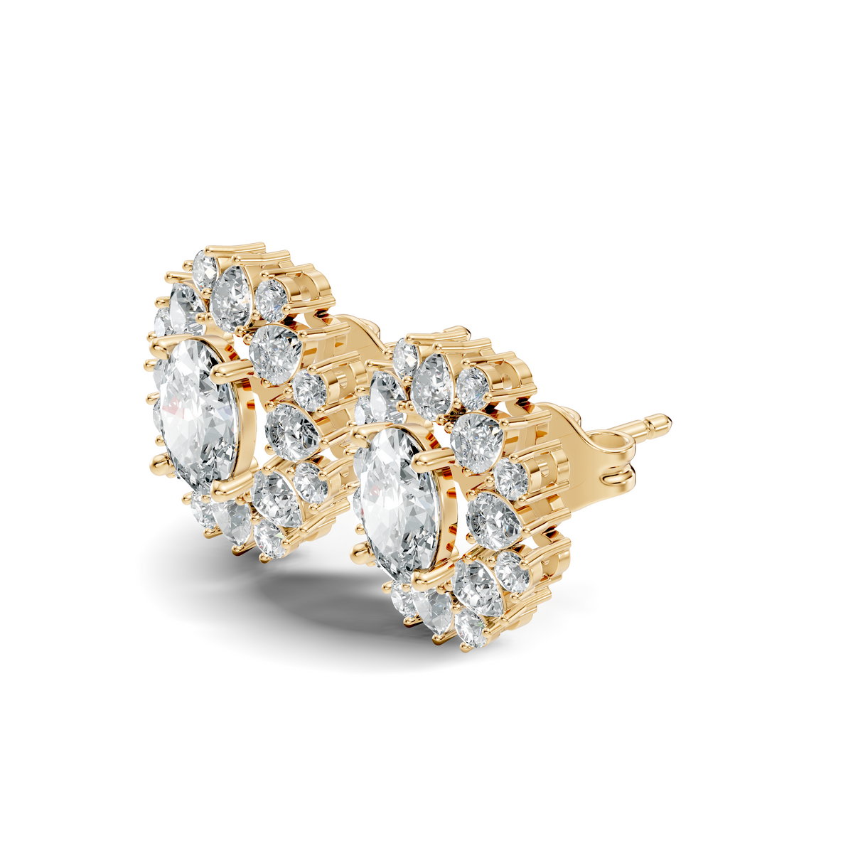 3.50 Ct Round, Pear, Oval Lab Grown Diamond Ethically Occasionally Wear Diamond Earrings - HIGHCARAT DIAMONDS