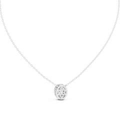 Oval Halo Pendant with Brilliant Lab-Grown Diamond Center