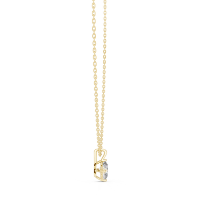 1.00 Ct Oval Shape Labgrown Diamond Solitaire Pendant Ecofriendly Gift For Her In 18K Gold - HIGHCARAT DIAMONDS