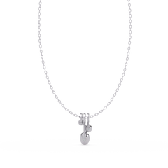 Oval & Round Cut Lab Grown Diamond Bezel Set Pendant - HIGHCARAT DIAMONDS