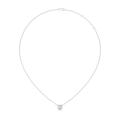 Oval Cut Diamond Pendant In 14K White Gold Halo Style Necklace Pendant For Her - HIGHCARAT DIAMONDS