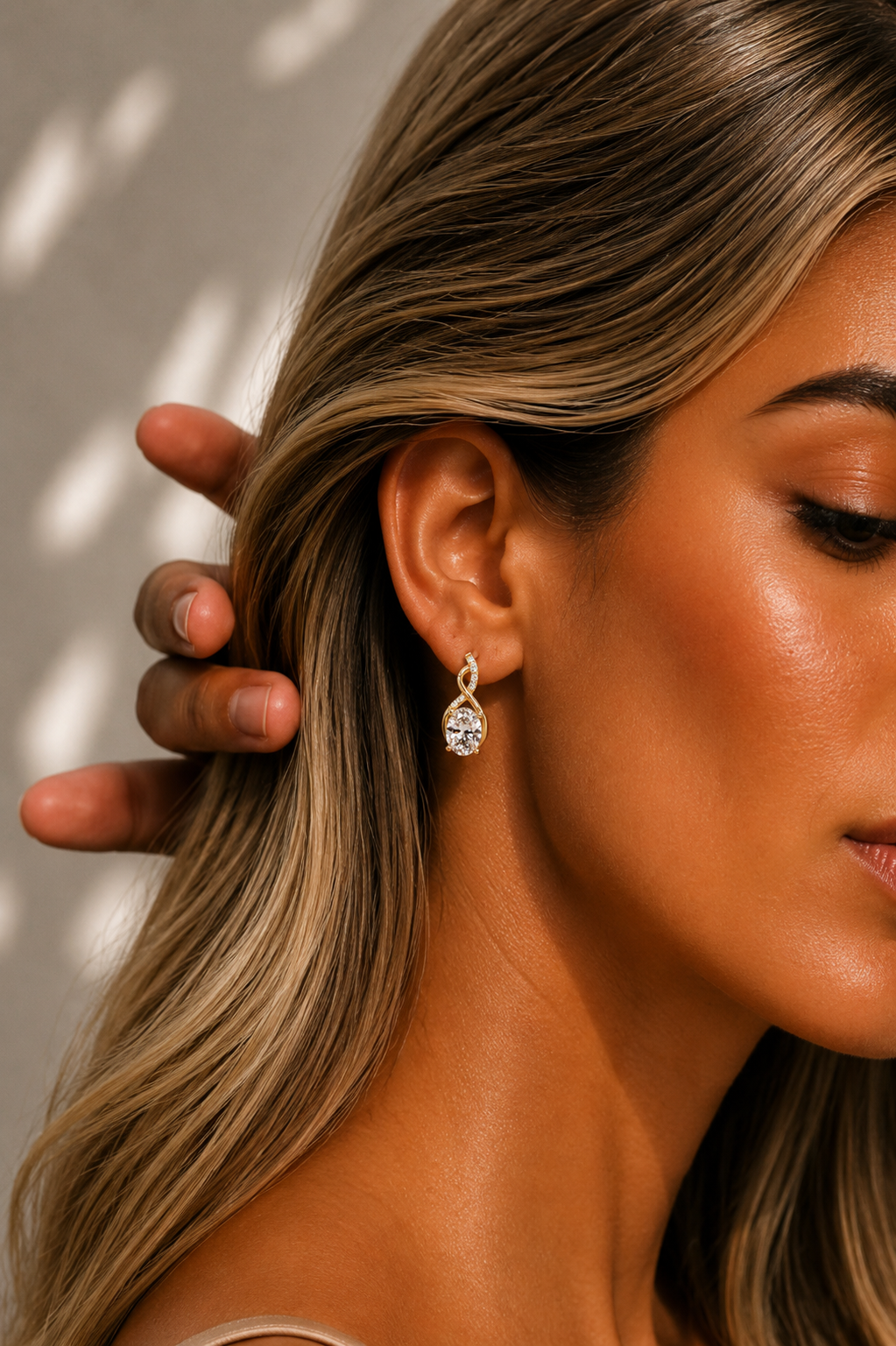 Oval & Round Cut Prong Set Lab Grown Unique Diamond Earring - HIGHCARAT DIAMONDS #wearthelook