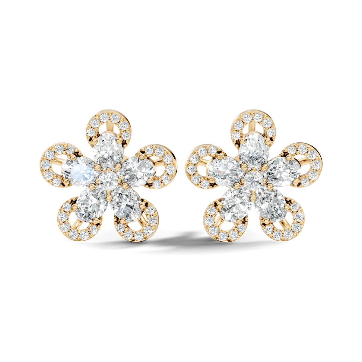 2.56 Ct Round & Oval Shape Lab Grown & Natural Diamond Every Wear Sparkling Diamond Earrings For Women - HIGHCARAT DIAMONDS