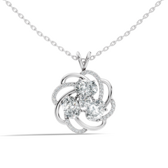 Infinity Drop Lab-Grown Diamond Pendant Necklace Symbol of Eternal Love Jewelry - HIGHCARAT DIAMONDS