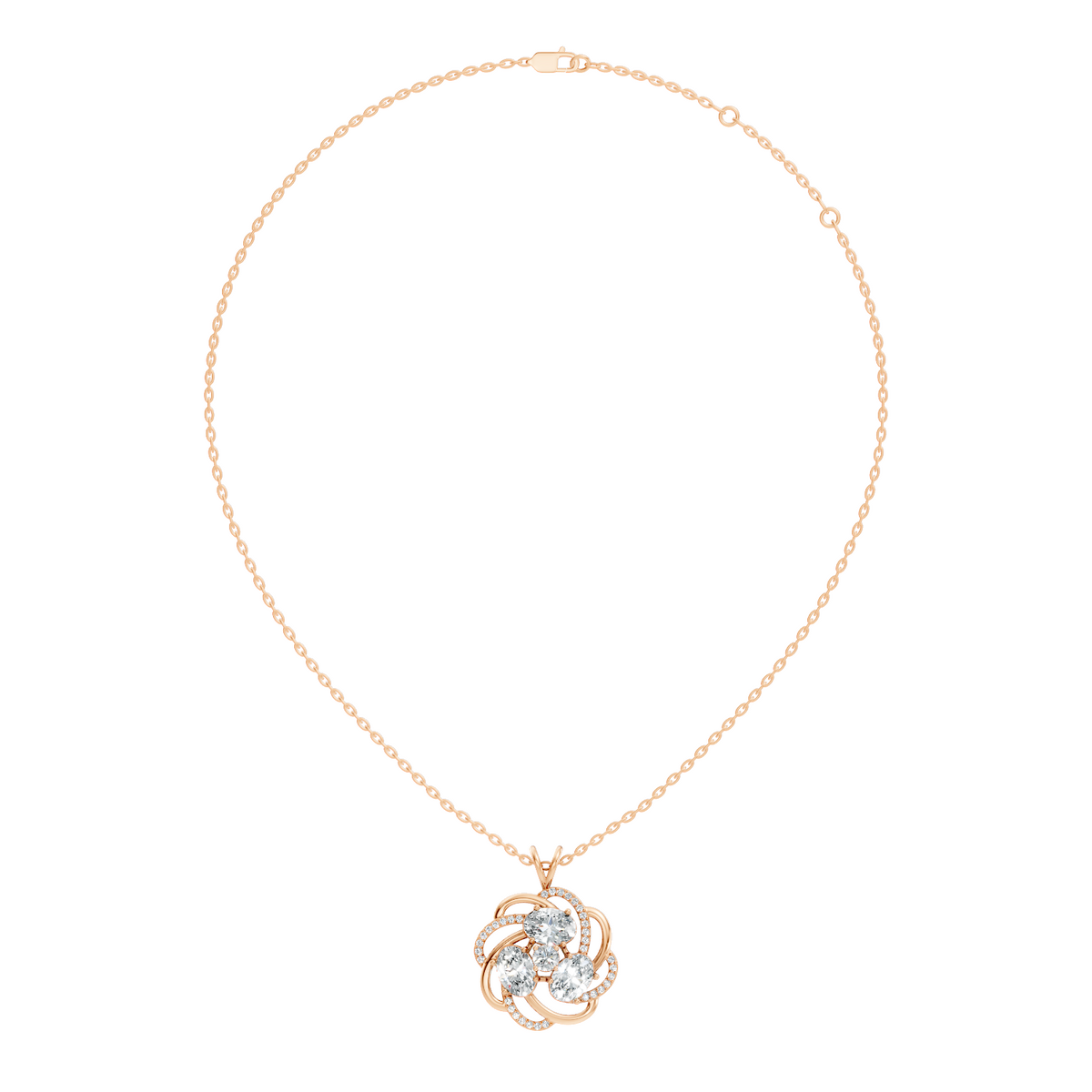 Infinity Drop Lab-Grown Diamond Pendant Necklace Symbol of Eternal Love Jewelry - HIGHCARAT DIAMONDS