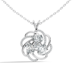 Infinity Drop Lab-Grown Diamond Pendant Necklace Symbol of Eternal Love Jewelry - HIGHCARAT DIAMONDS