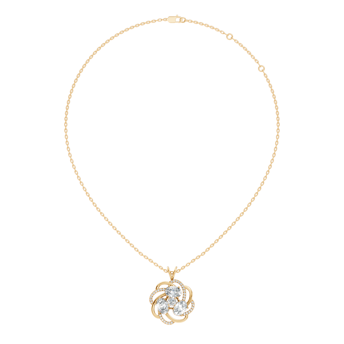 Infinity Drop Lab-Grown Diamond Pendant Necklace Symbol of Eternal Love Jewelry - HIGHCARAT DIAMONDS