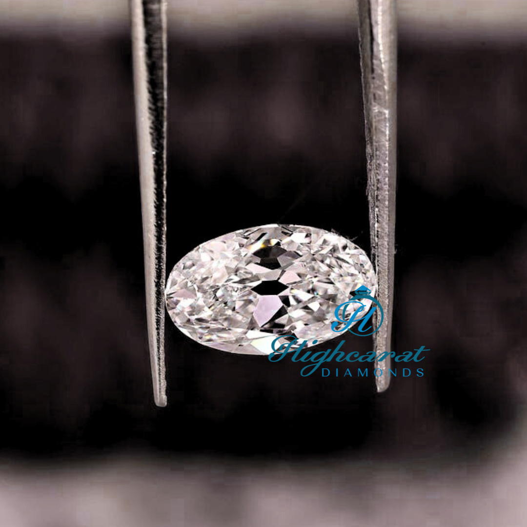 Oval Old European Cut Lab Grown Diamond Shinning  Vintage Faceting Loose Diamond - HIGHCARAT DIAMONDS