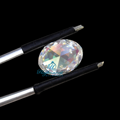 Oval Shape Rose Cut Lab Grown Diamond featuring soft faceting