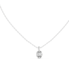 Classic Oval Cut Labgrown Diamond Solitaire Pendant For Her In 14K Solid Gold - HIGHCARAT DIAMONDS