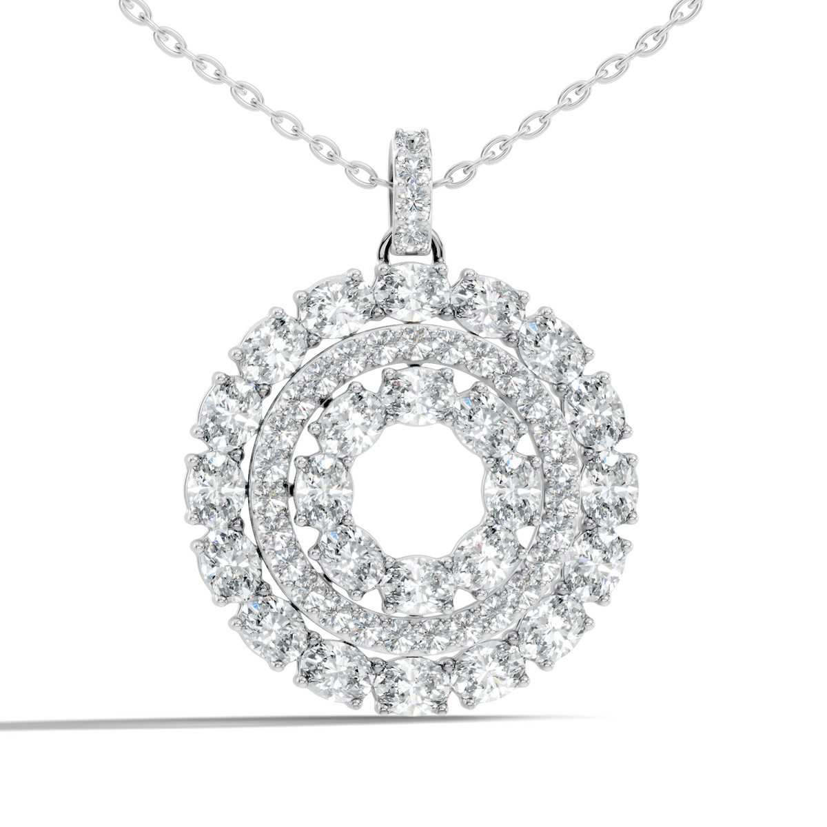 4.24 CT Oval Cut Diamond Pendant Necklace Sparkling Anniversary Gift For Her - HIGHCARAT DIAMONDS