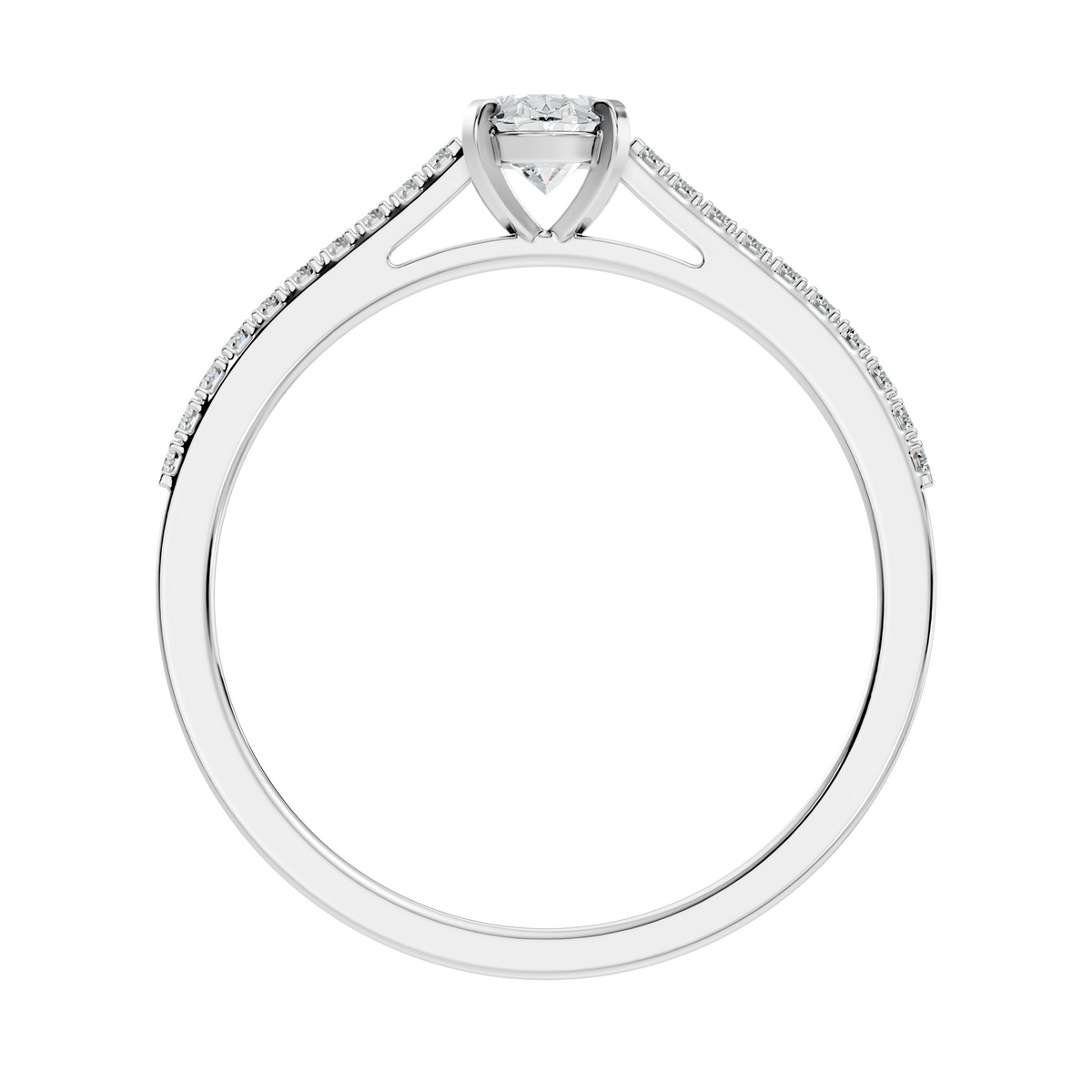 Vintage Oval and Round Cut Lab Grown Diamond Minimalist Dainty Stackable Wedding Wear Ring For Women's - HIGHCARAT DIAMONDS