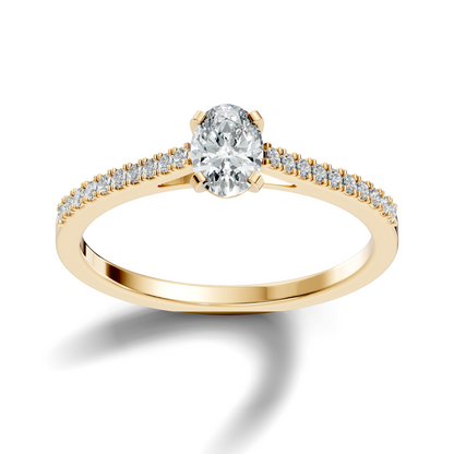 Vintage Oval and Round Cut Lab Grown Diamond Minimalist Dainty Stackable Wedding Wear Ring For Women's - HIGHCARAT DIAMONDS