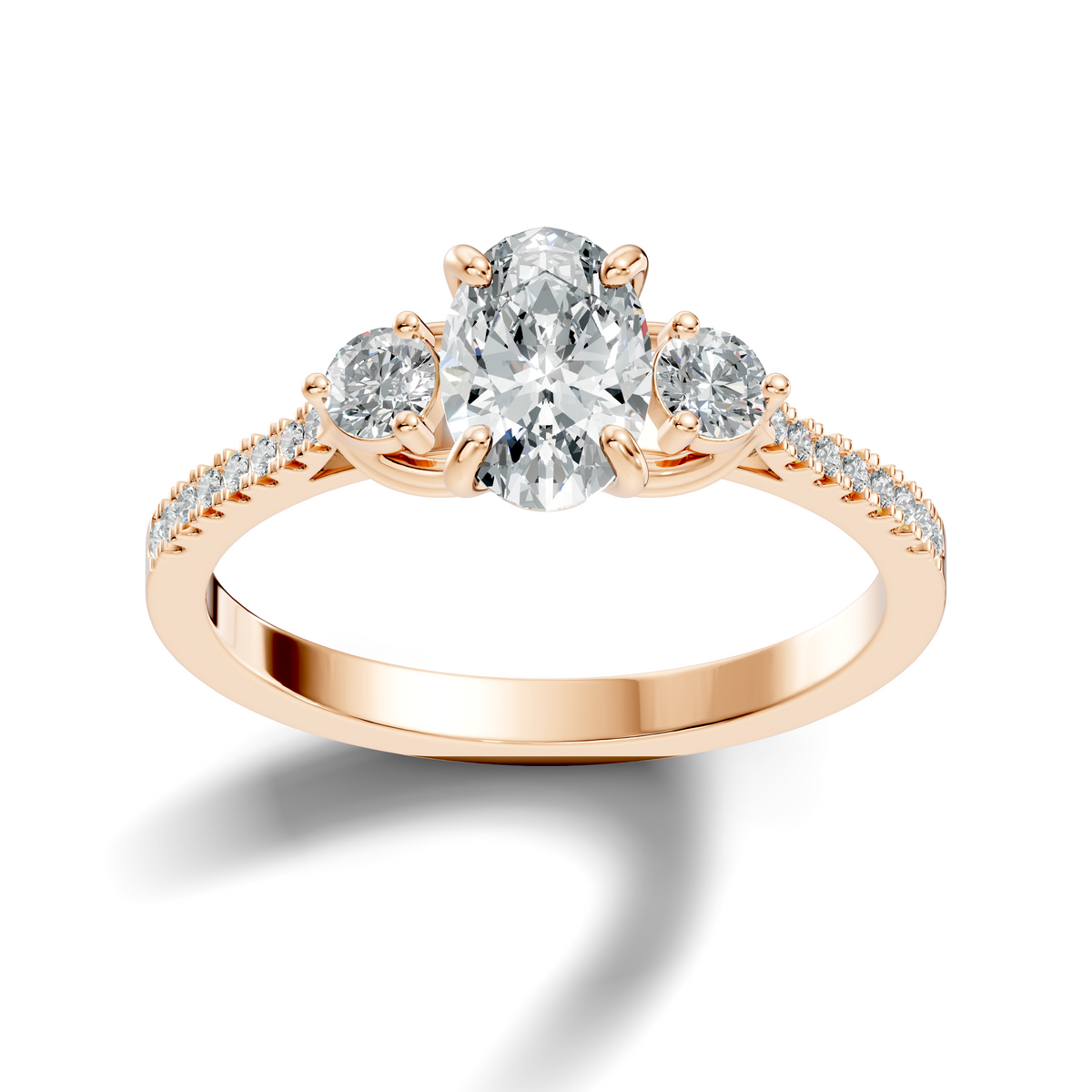1.40Ct Oval and Round Cut White Colorless Diamond Unique Vintage Sparkling Dainty Wedding Ring For Women's - HIGHCARAT DIAMONDS