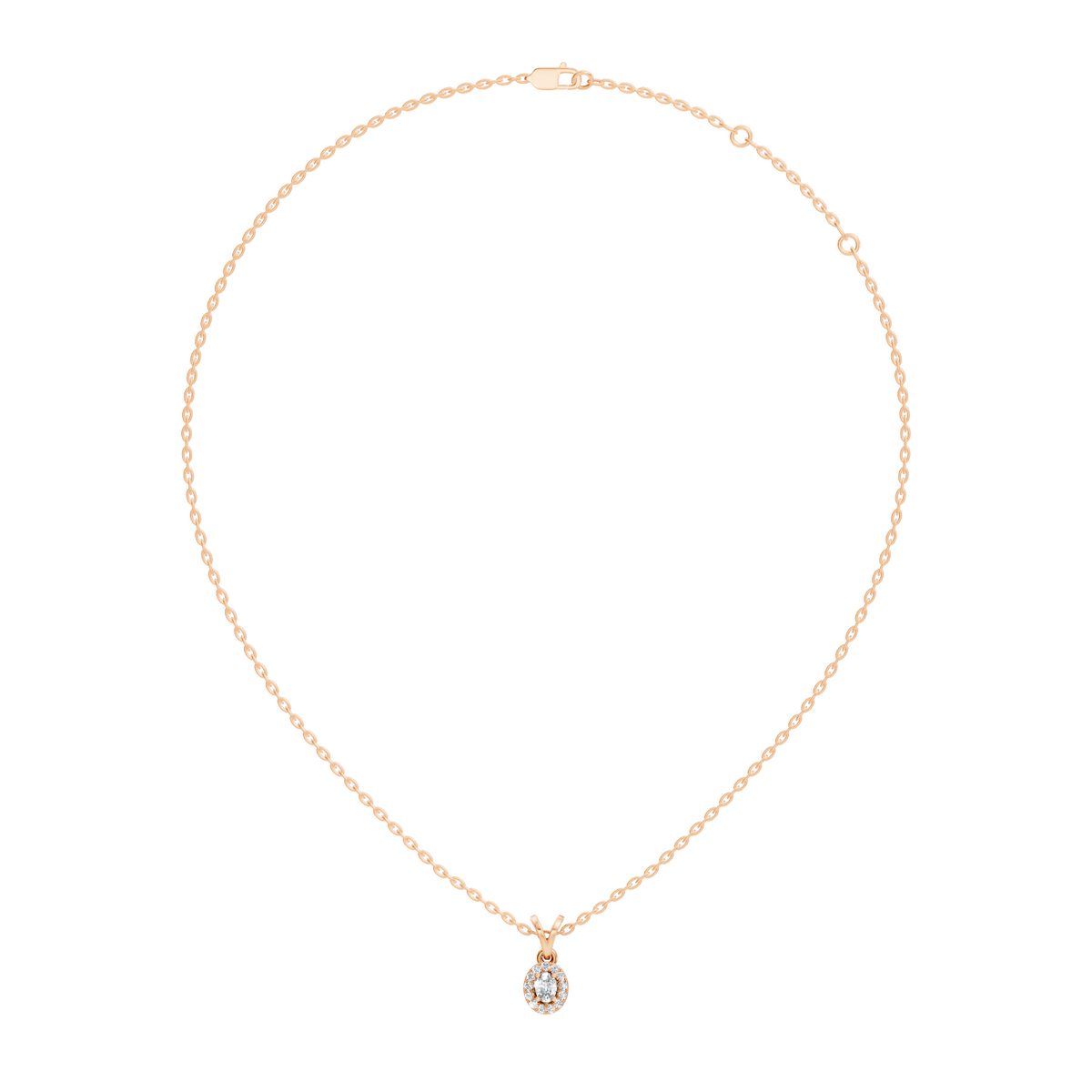 Classic Oval Cut Diamond Anniversary Pendant in 14K Solid White Gold  Gift for Her - HIGHCARAT DIAMONDS