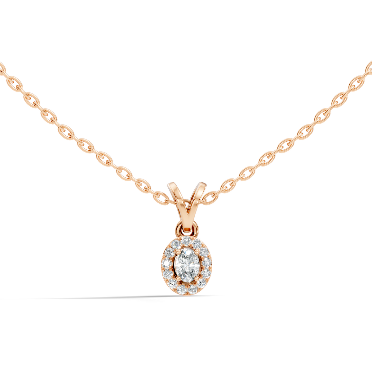 Classic Oval Cut Diamond Anniversary Pendant in 14K Solid White Gold  Gift for Her - HIGHCARAT DIAMONDS