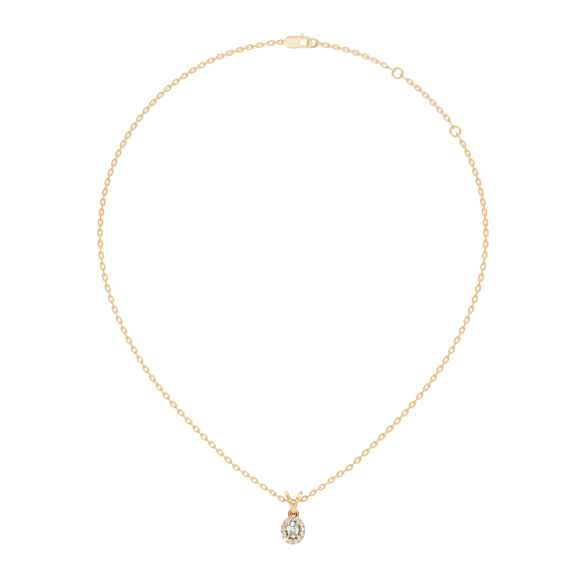 Classic Oval Cut Diamond Anniversary Pendant in 14K Solid White Gold  Gift for Her - HIGHCARAT DIAMONDS