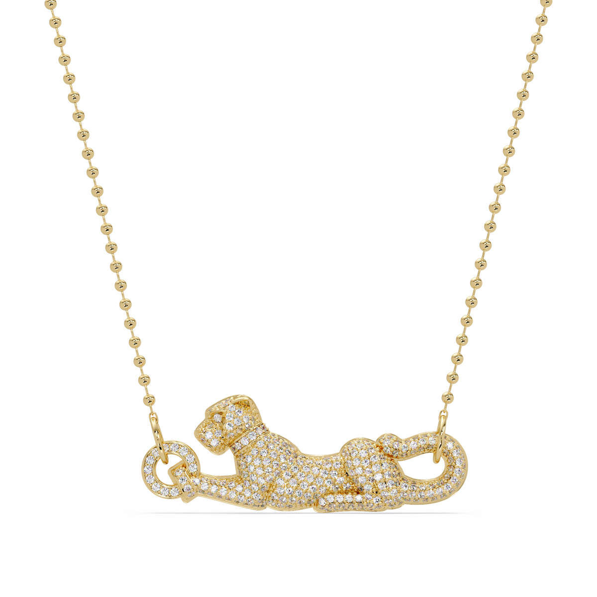 Panther Link Bar Lab Grown Diamond Hip Hop Pendant - HIGHCARAT DIAMONDS