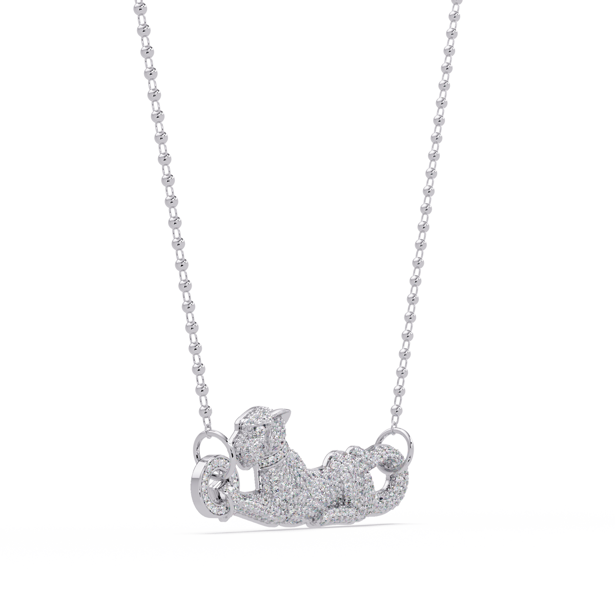 Panther Link Bar Lab Grown Diamond Hip Hop Pendant - HIGHCARAT DIAMONDS