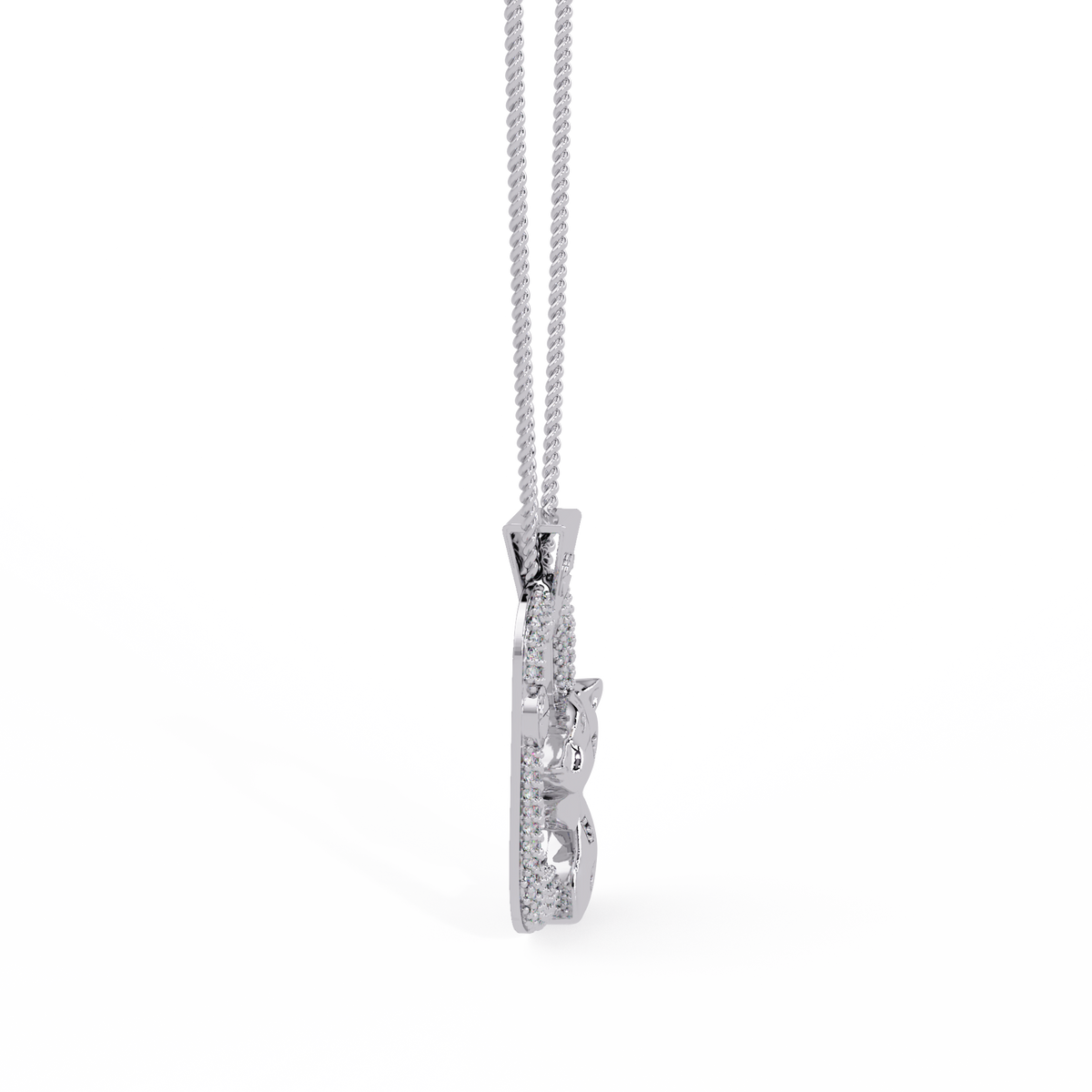Panther Lock Carabiner Lab grown Diamond Pendant - HIGHCARAT DIAMONDS