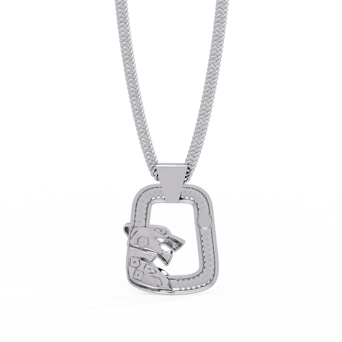 Panther Lock Carabiner Lab grown Diamond Pendant - HIGHCARAT DIAMONDS