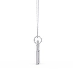 Pave Round Lab Grown Diamond Lock Pendant - HIGHCARAT DIAMONDS