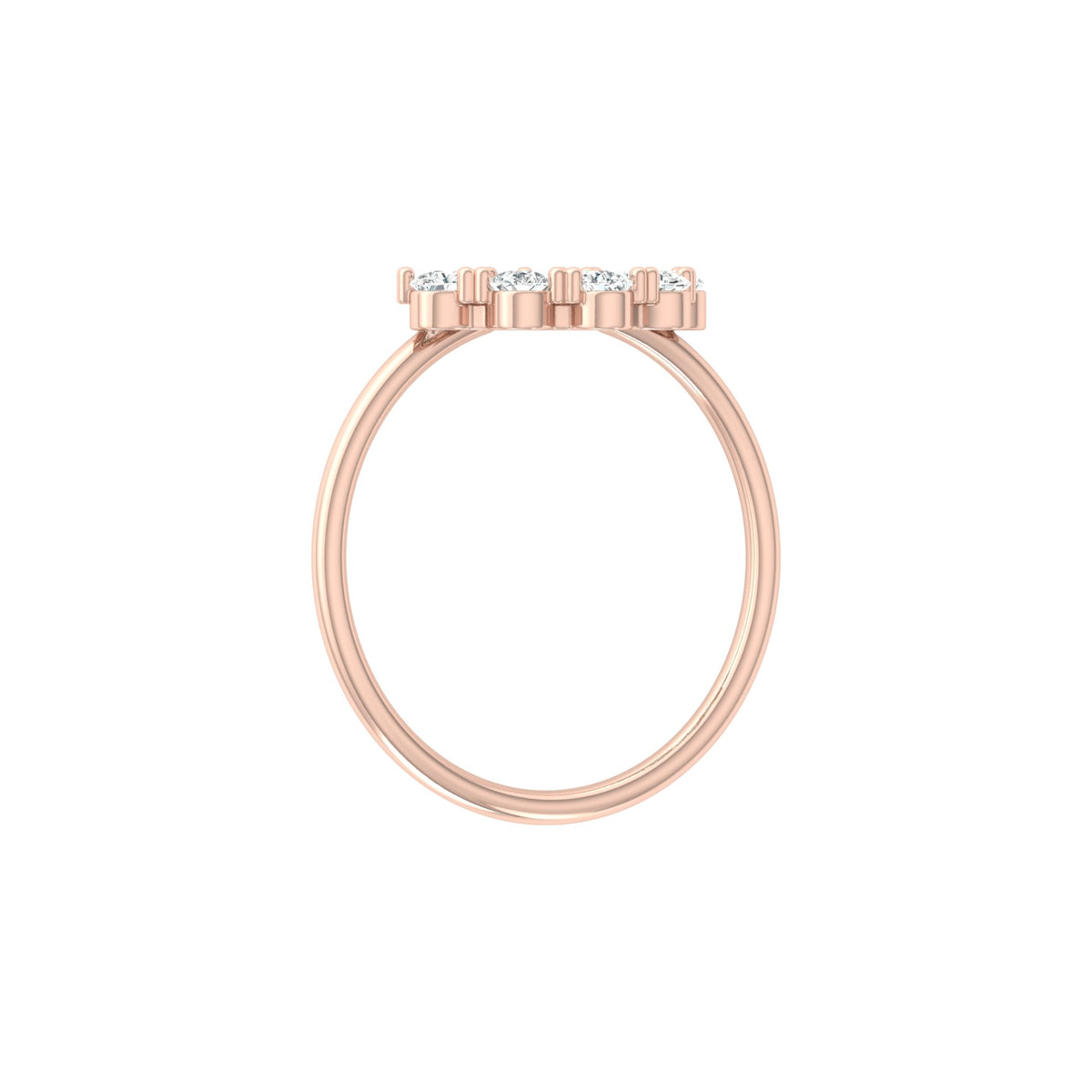 Pear Cut Lab Diamond Curve Crown Ring - HIGHCARAT DIAMONDS